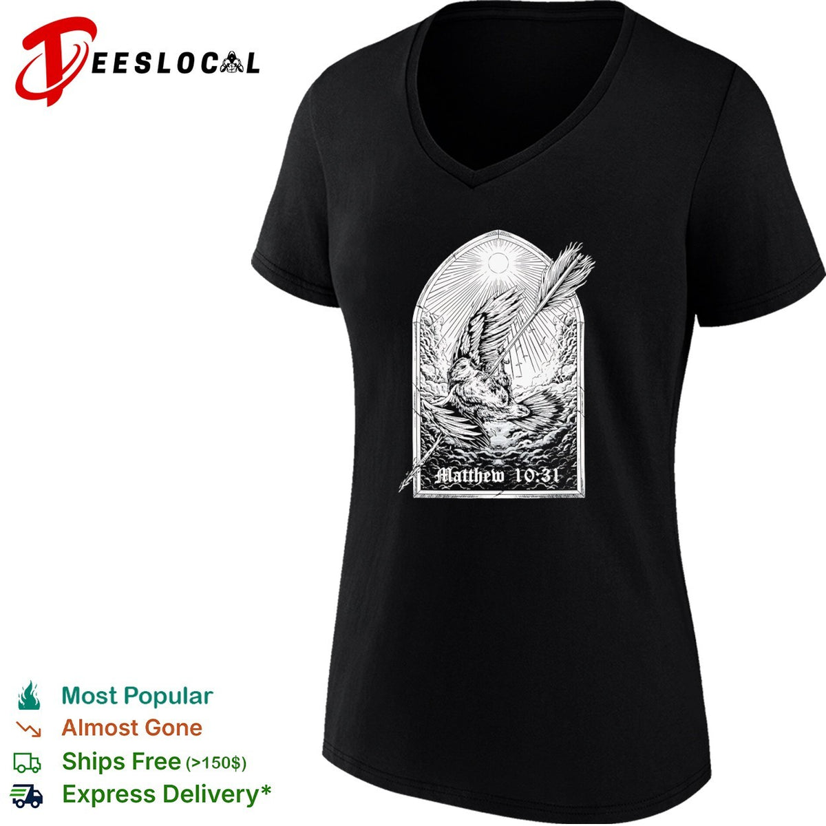 Matthew 10 31 Sparrow Arrow Christian Scripture Faith Religious Bible Verse shirt