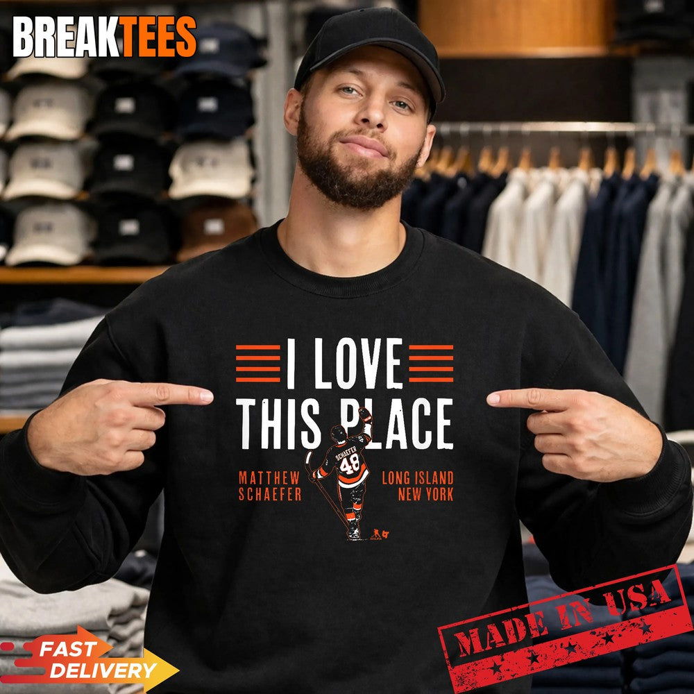 Matthew Schaefer I Love This Place New York Hockey Shirt