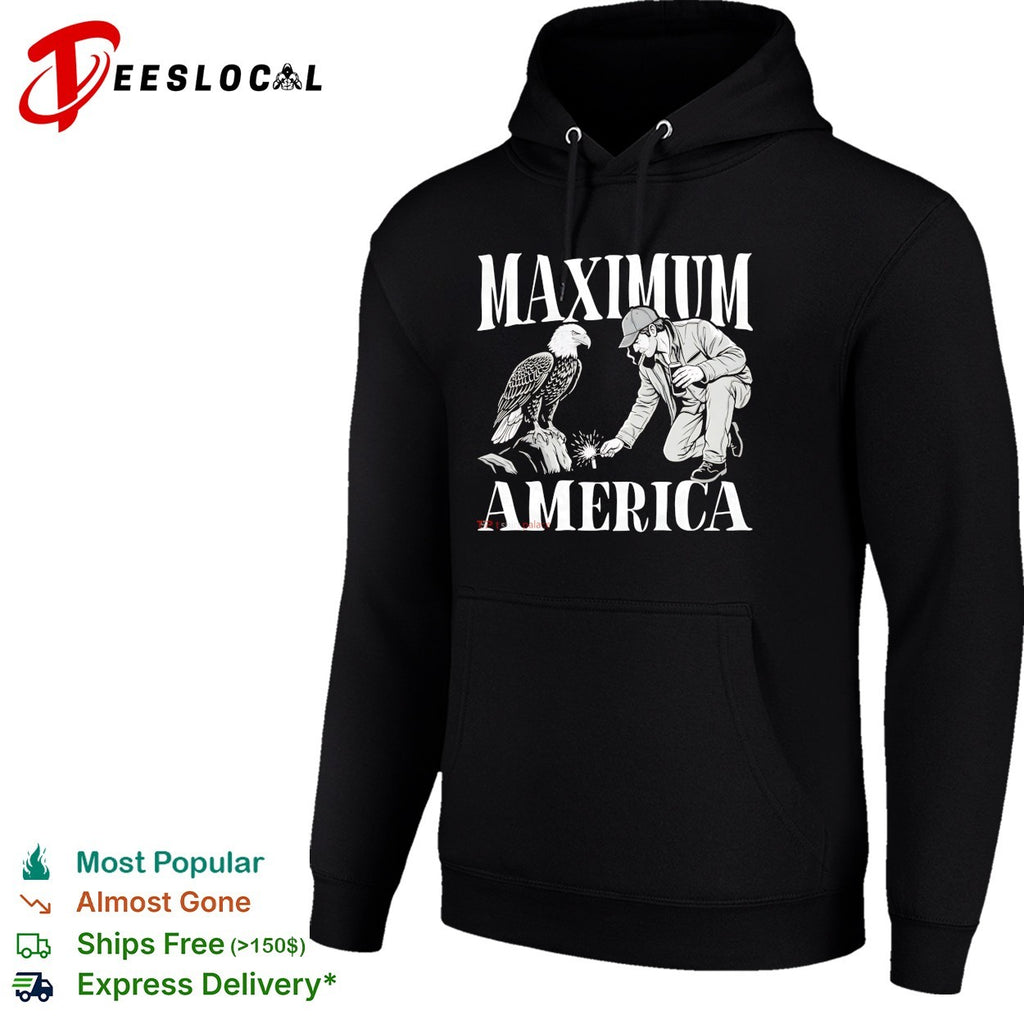 Maximum America bald eagle man lighting firecracker bold patriotic art shirt