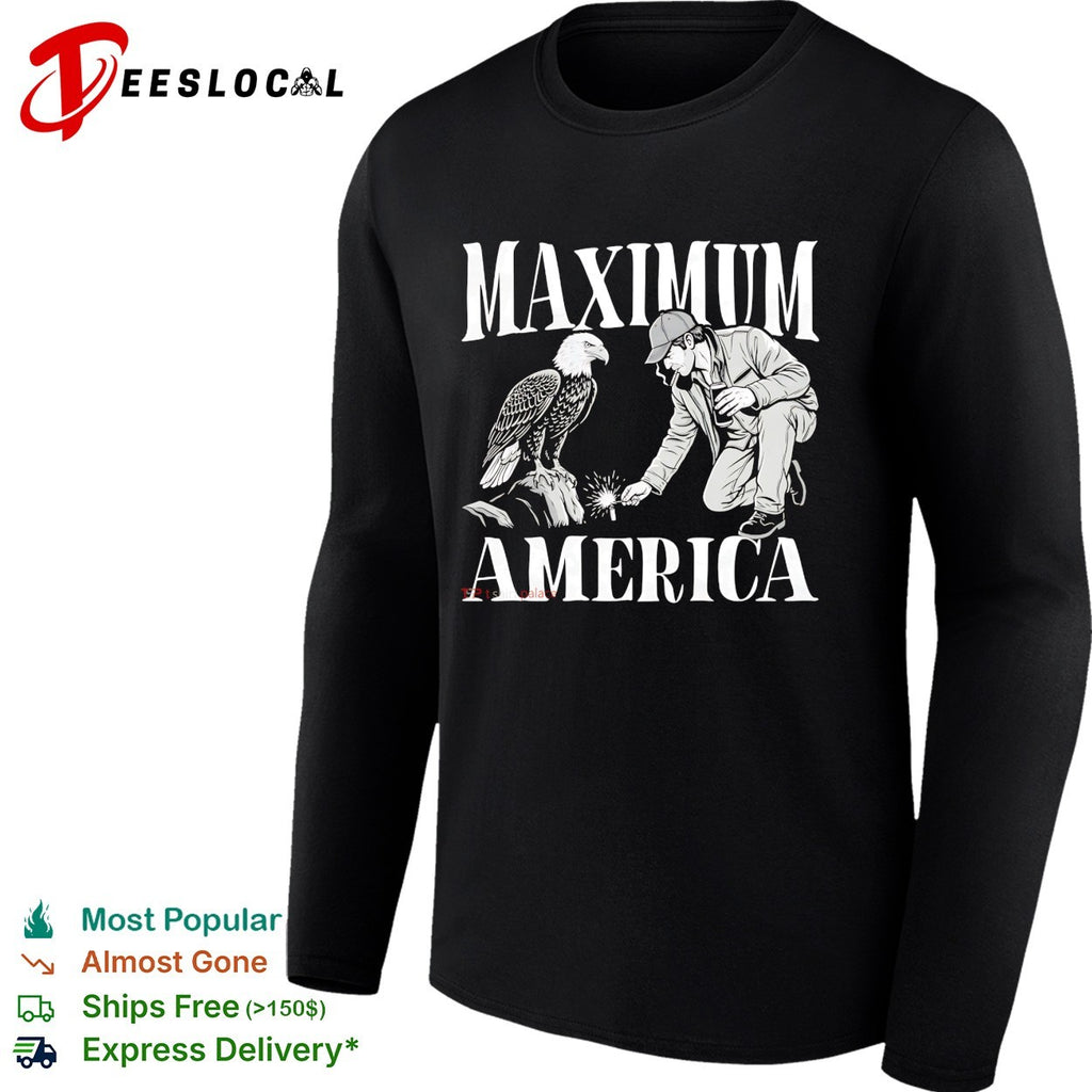 Maximum America bald eagle man lighting firecracker bold patriotic art shirt