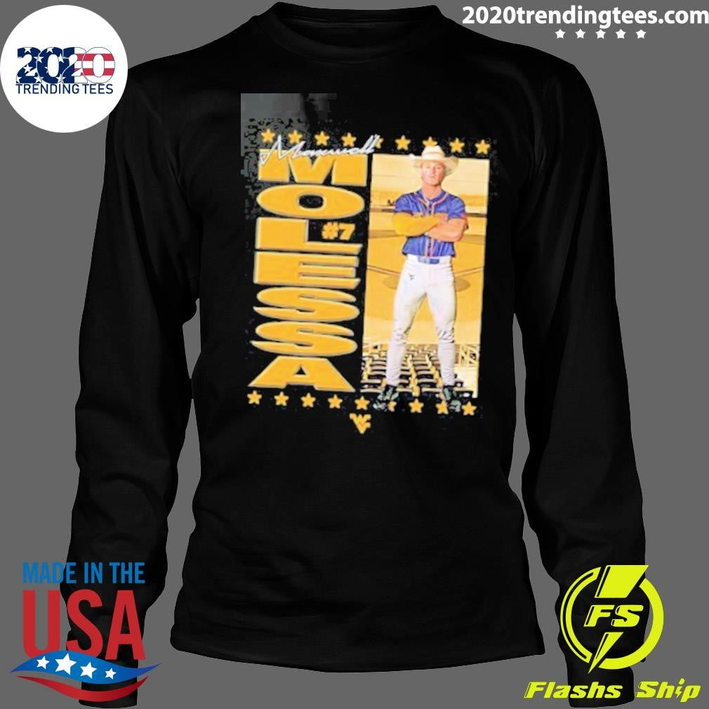 Maxwell Molessa 7 West Virginia University Baseball Graphic Shirt