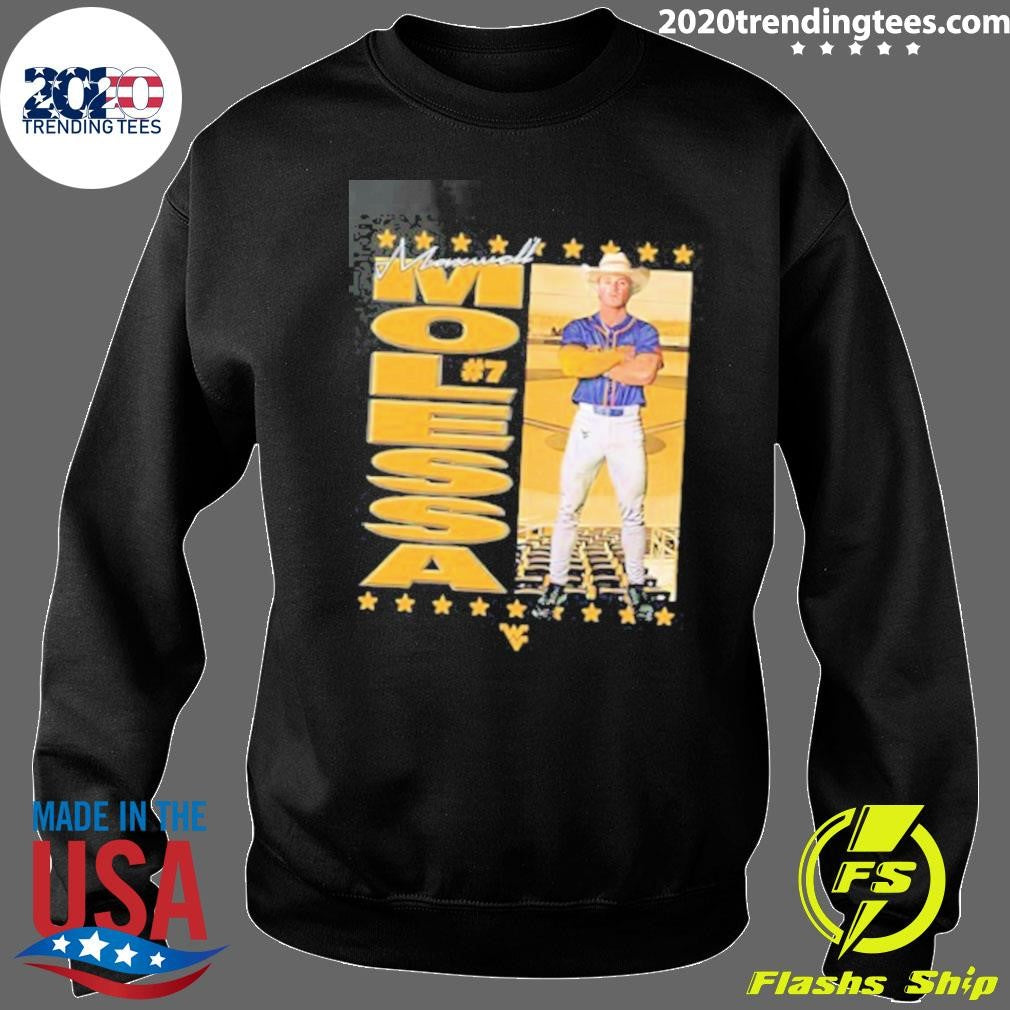 Maxwell Molessa 7 West Virginia University Baseball Graphic Shirt