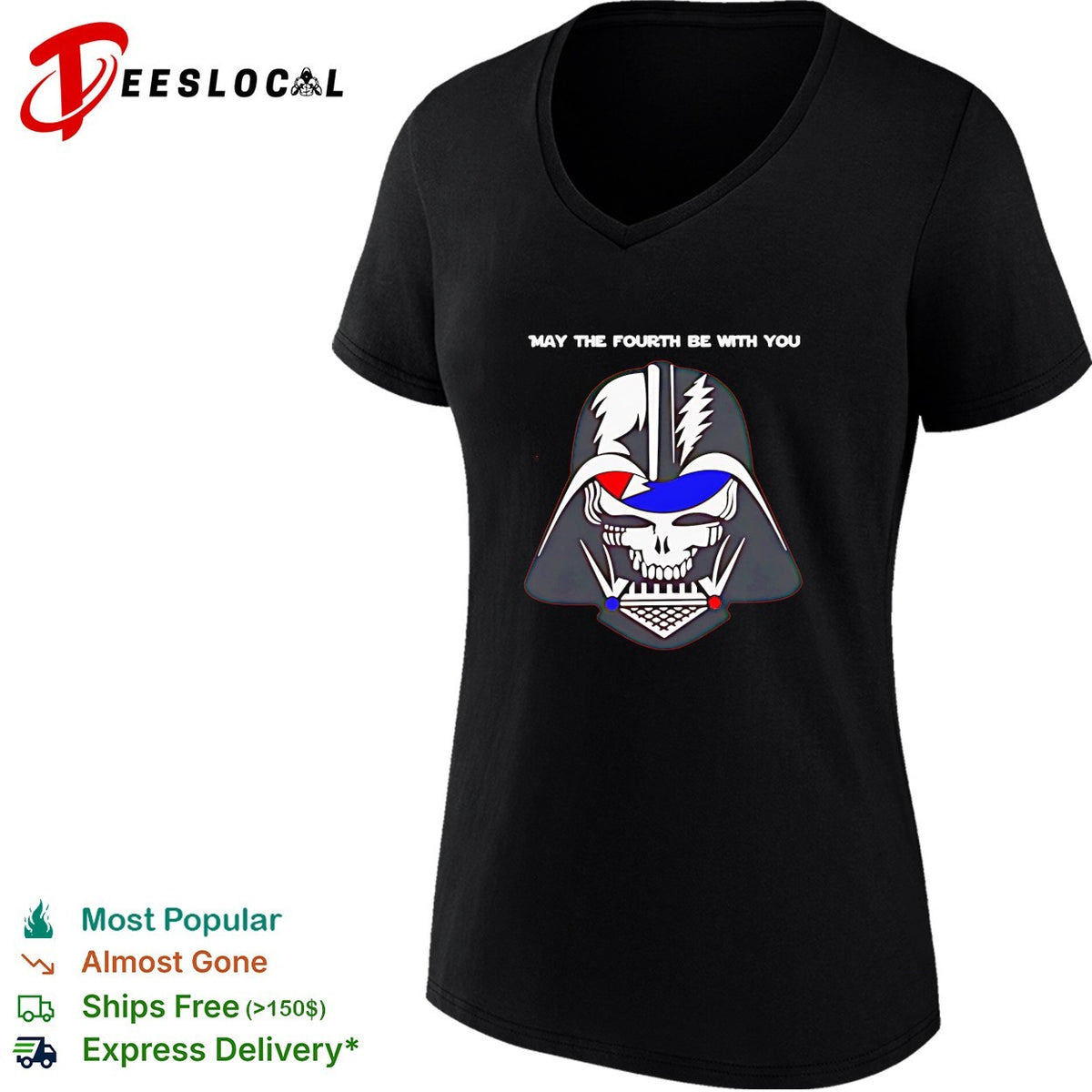 May The Fourth Be With You Grateful Dead Darth Vader big head shirt