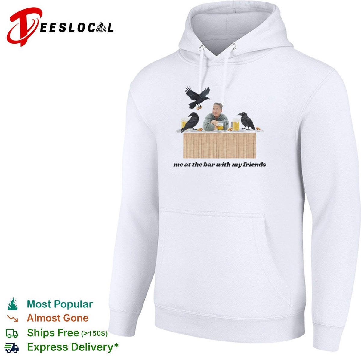 Me at the bar with my friends Crow Beer Peanuts Drinking shirt