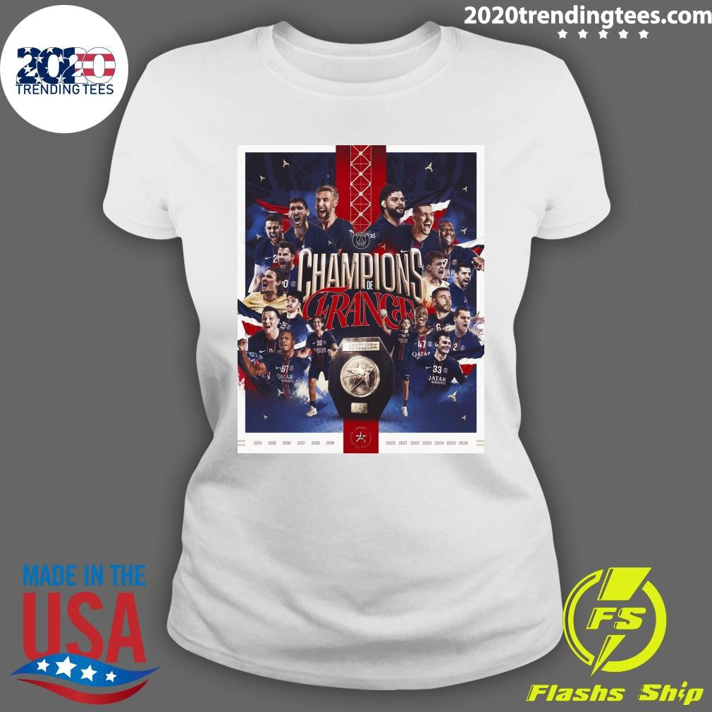 Mediteraneopsg Handball Win French Title For 13th Time Shirt