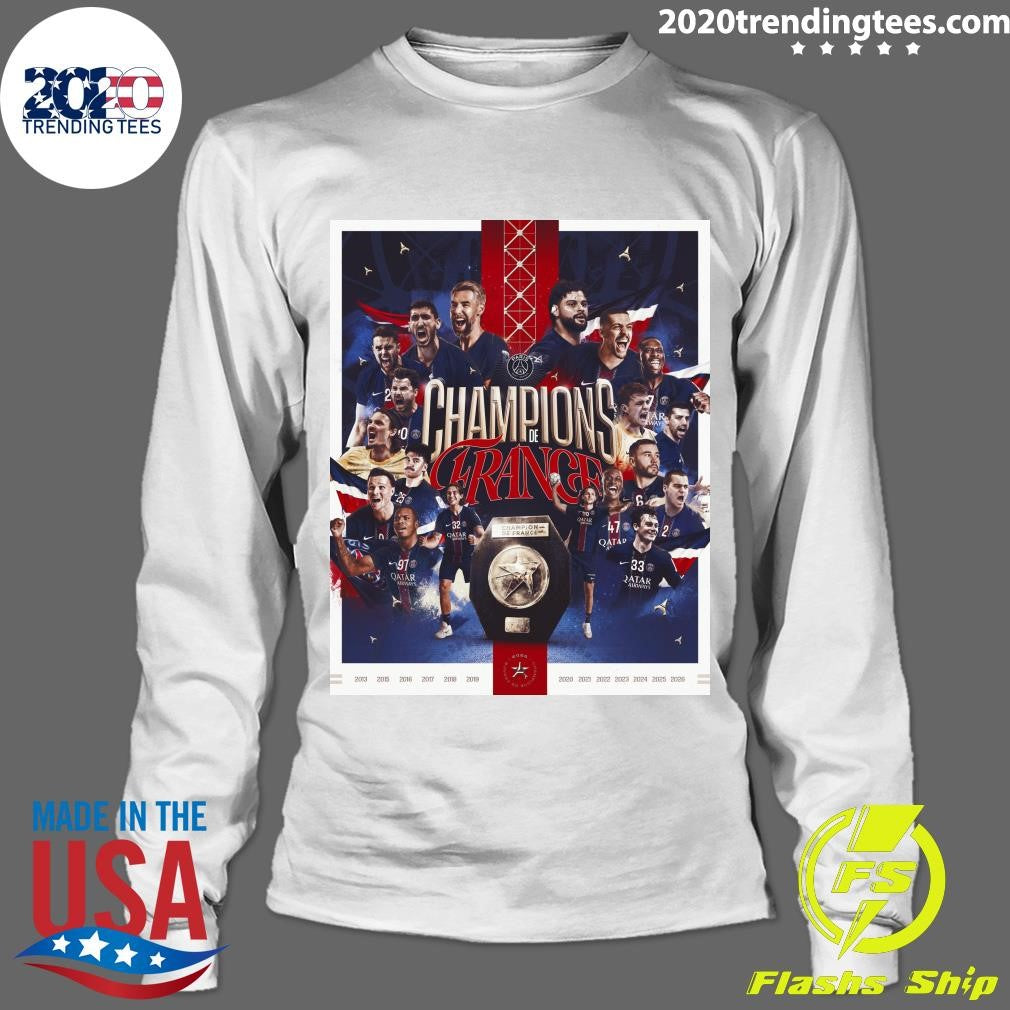 Mediteraneopsg Handball Win French Title For 13th Time Shirt
