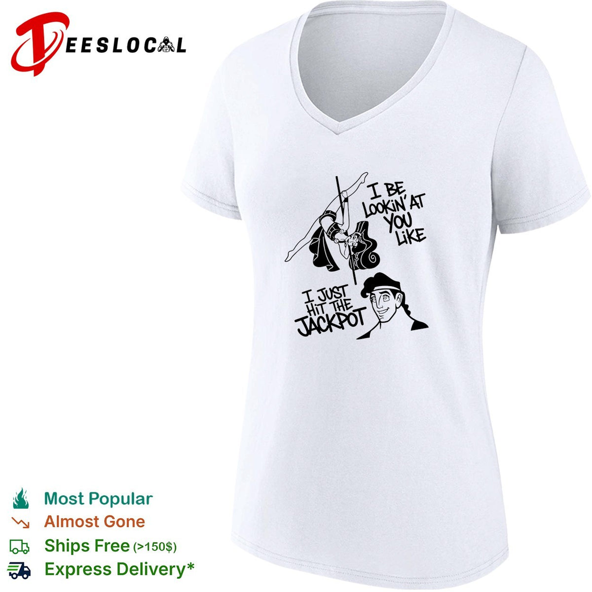 Megara and Hercules I be lookin’at you like I just hit the Jackpot shirt