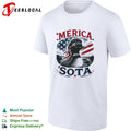 Merica Sota Minnesota Loon Patriotic Flag American Wildlife Bird shirt