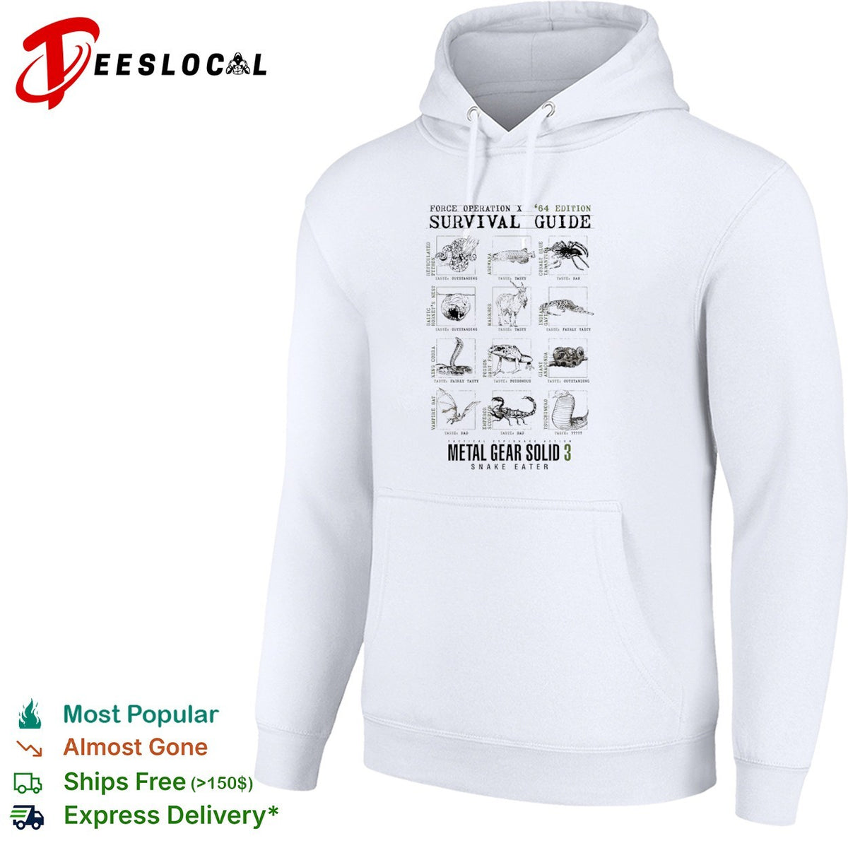 Metal Gear Solid 3 Snake Eater Force Operation X 64 Edition Survival Guide shirt