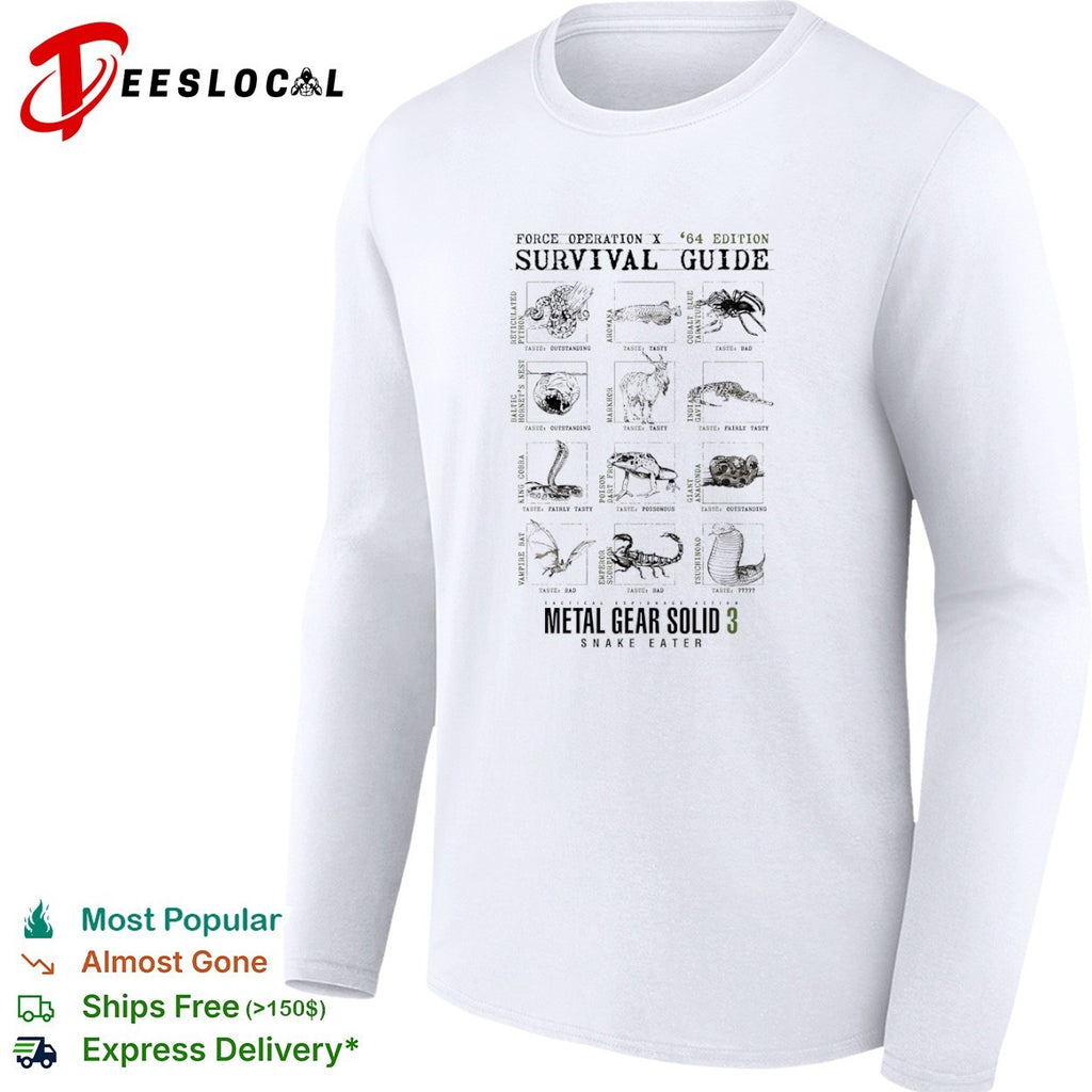 Metal Gear Solid 3 Snake Eater Force Operation X 64 Edition Survival Guide shirt