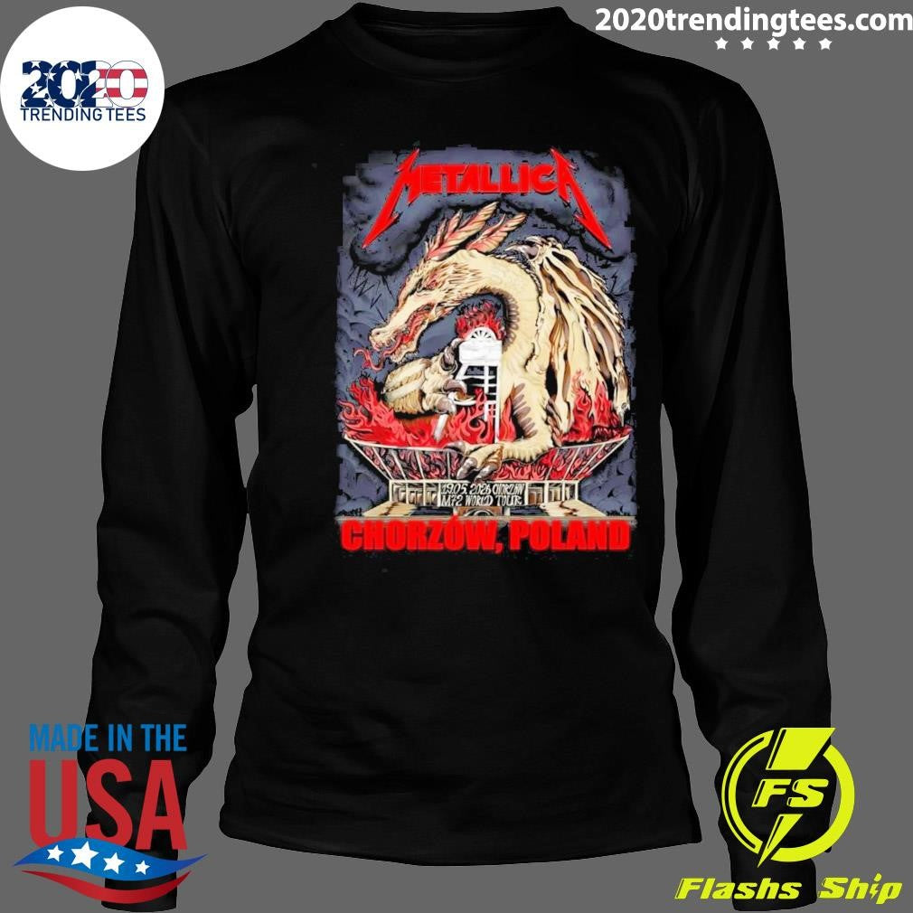 Metallica Chorzow Dragon Shirt 2026 M72 World Tour Shirt