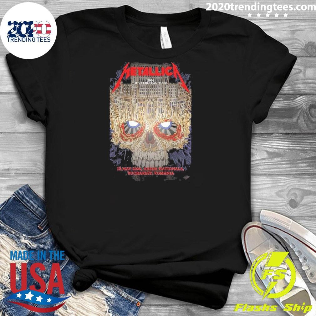 Metallica M72 Bucharest Limited Edition Show Screen Print By Matei Apostolescu At Arena Nationala Romania On May 13 2026 Shirt