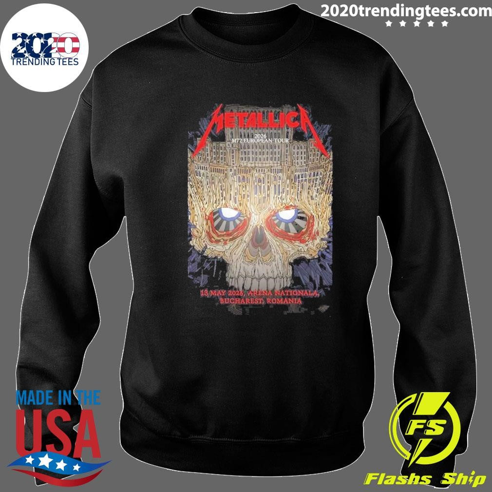 Metallica M72 Bucharest Limited Edition Show Screen Print By Matei Apostolescu At Arena Nationala Romania On May 13 2026 Shirt