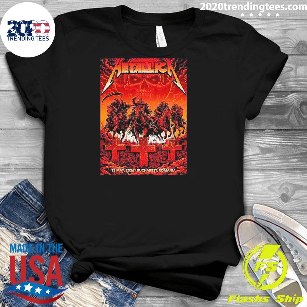 Metallica M72 Bucharest Pop Up Shop Merch At Arena Naționala Romania On May 13 2026 Art Shirt
