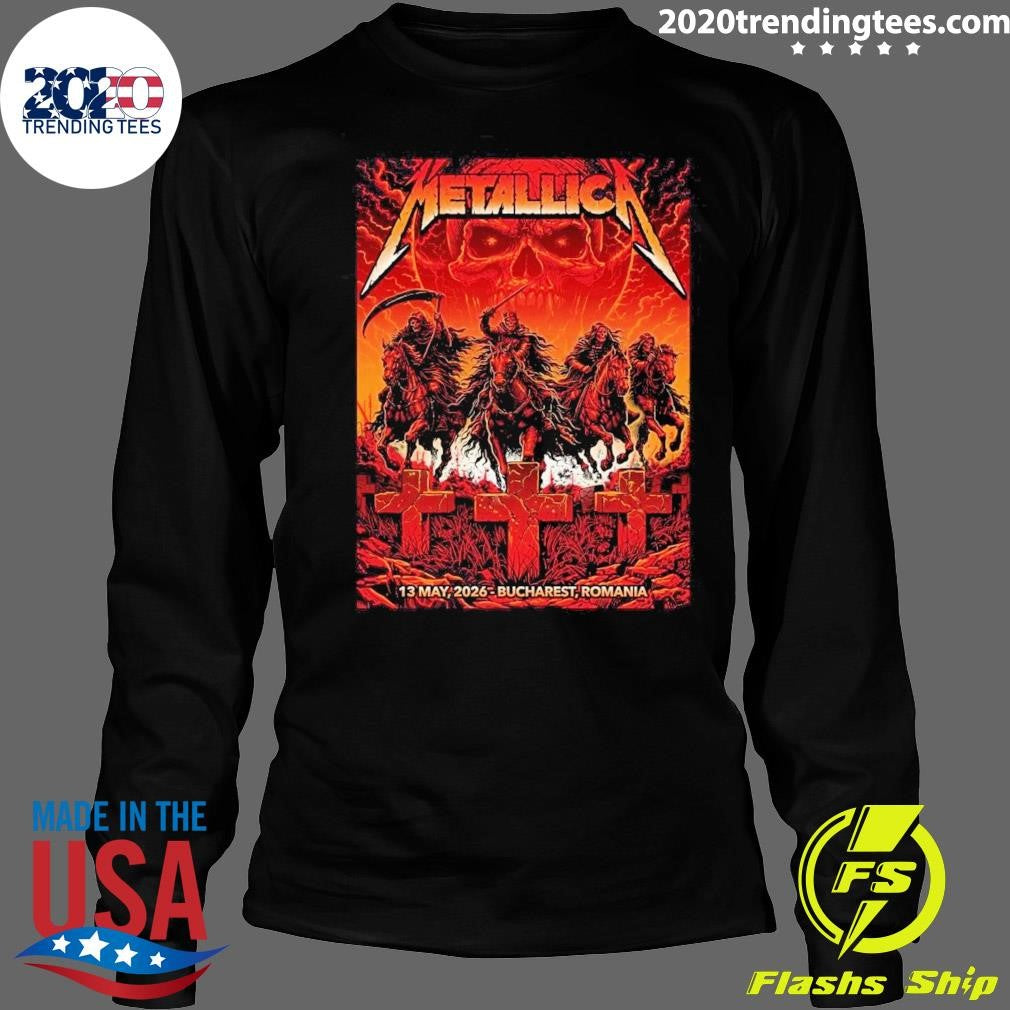 Metallica M72 Bucharest Pop Up Shop Merch At Arena Naționala Romania On May 13 2026 Art Shirt