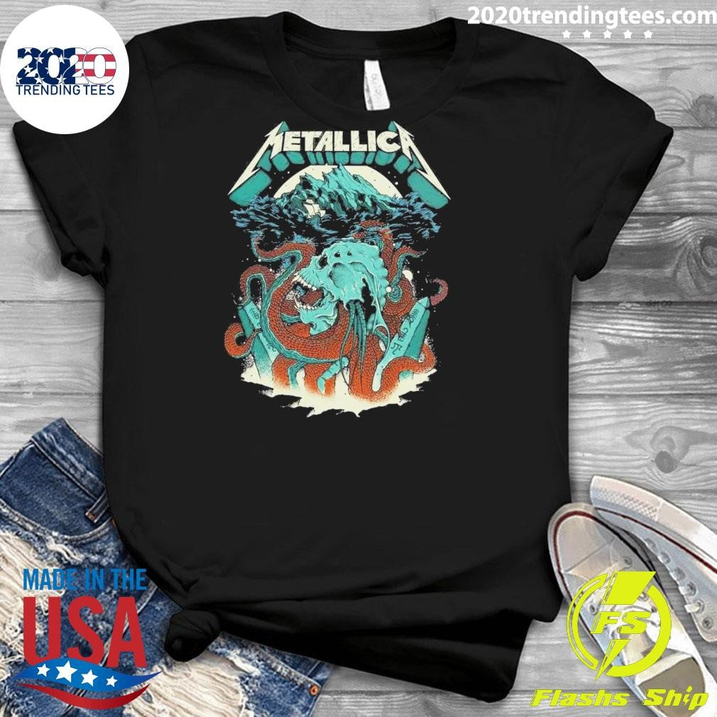 Metallica M72 World Tour 2026 Merch Kraken Skull Head Shirt