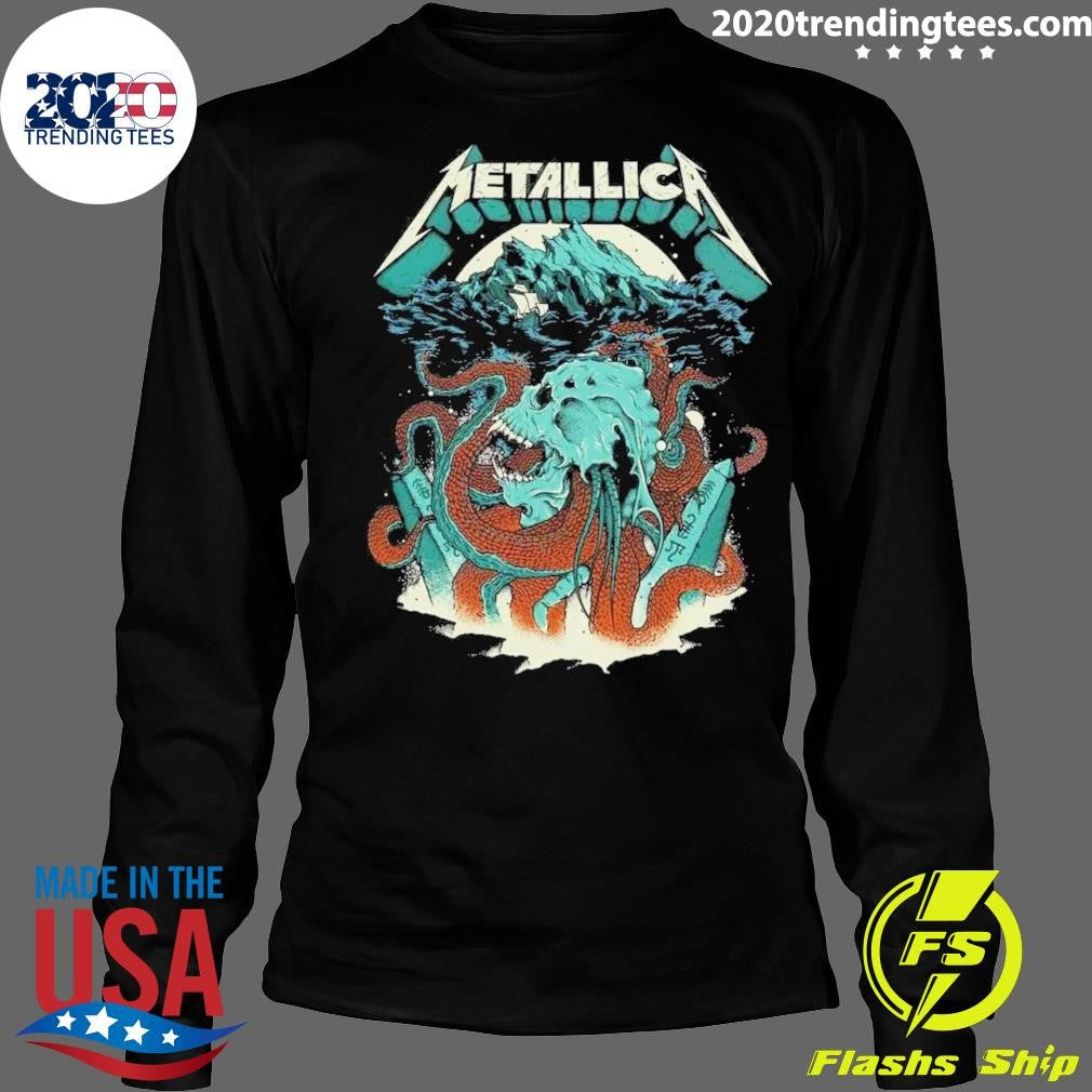 Metallica M72 World Tour 2026 Merch Kraken Skull Head Shirt