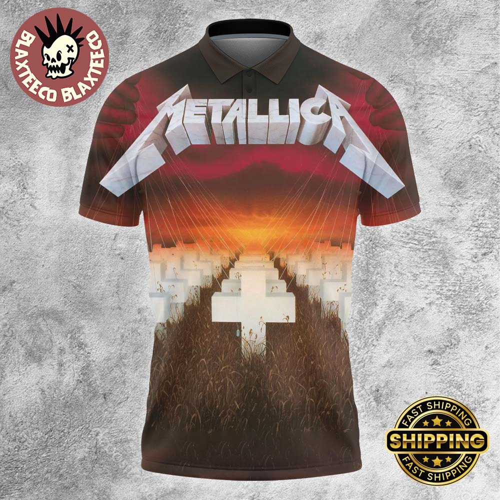 Metallica Master Of Puppets Album Cover Art 2025 Polo Shirt