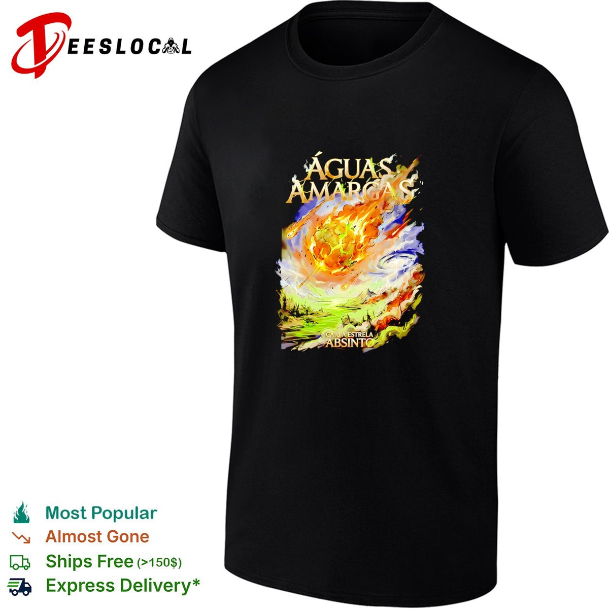 Meteorite aguas amargas caiu a estrela absinto graphic shirt