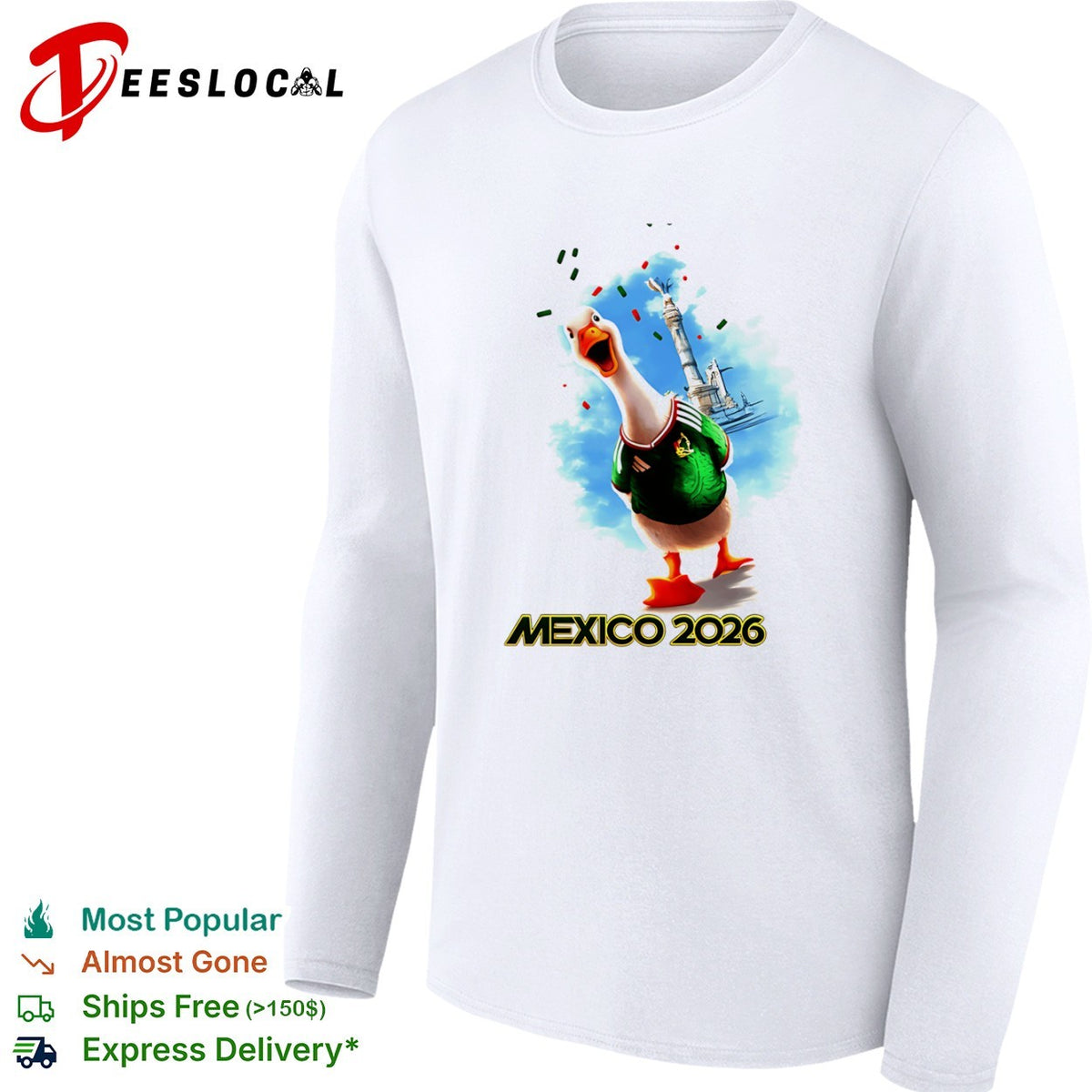 Mexico 2026 World Cup Celebration Soccer Goose shirt