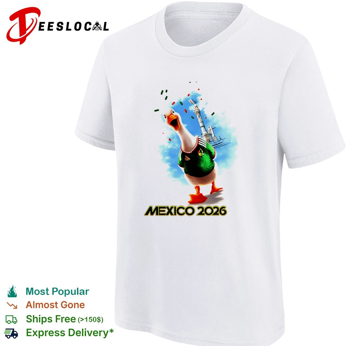 Mexico 2026 World Cup Celebration Soccer Goose shirt