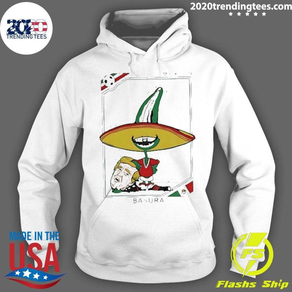 Mexico Basura Trump Head Football Flag Shirt