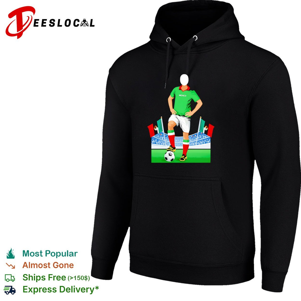 Mexico National Team Soccer Player Face Cutout Shirt