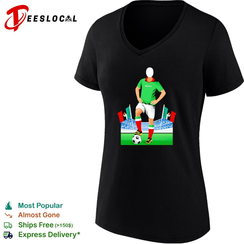 Mexico National Team Soccer Player Face Cutout Shirt