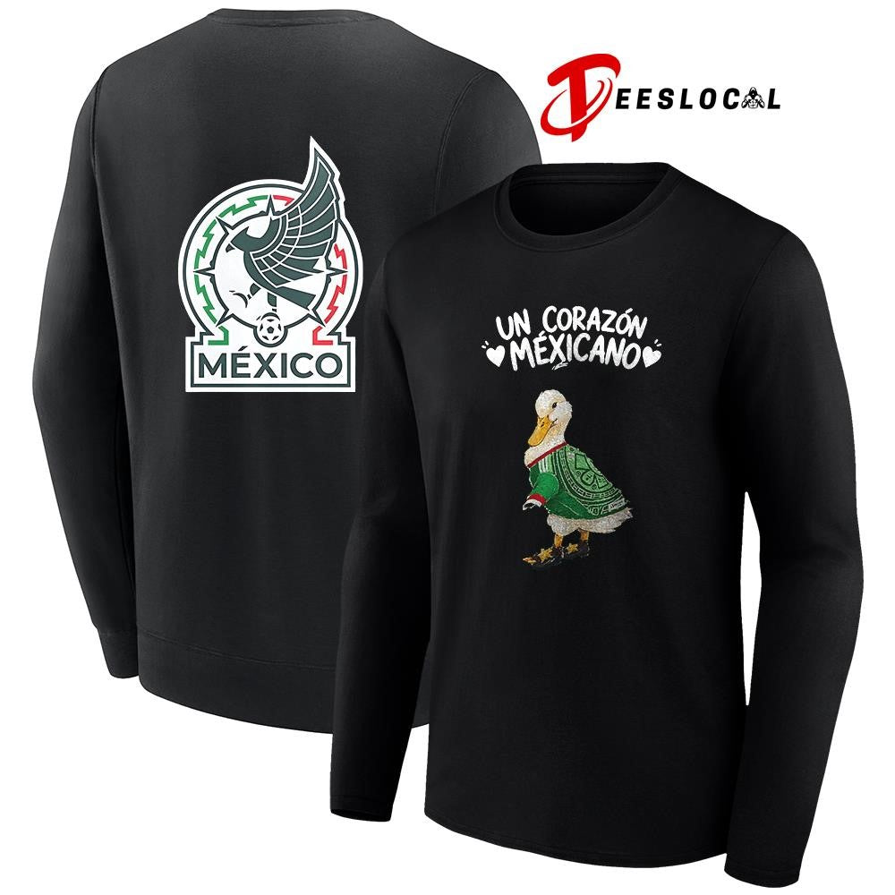 Mexico Soccer Patito Corazon Manga Larga un corazon Mexicano World Cup shirt