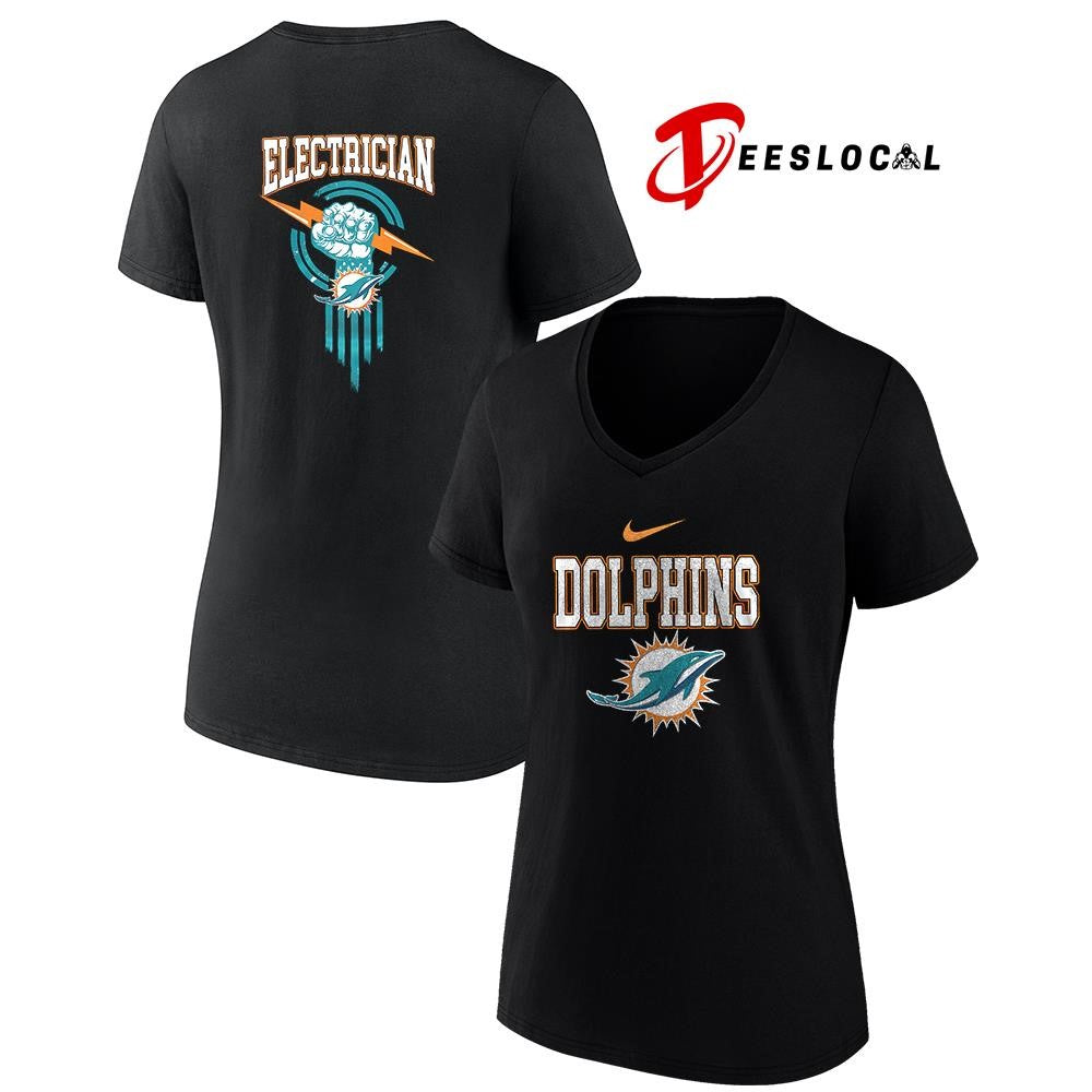 Miami Dolphins x Electrician logo shirt