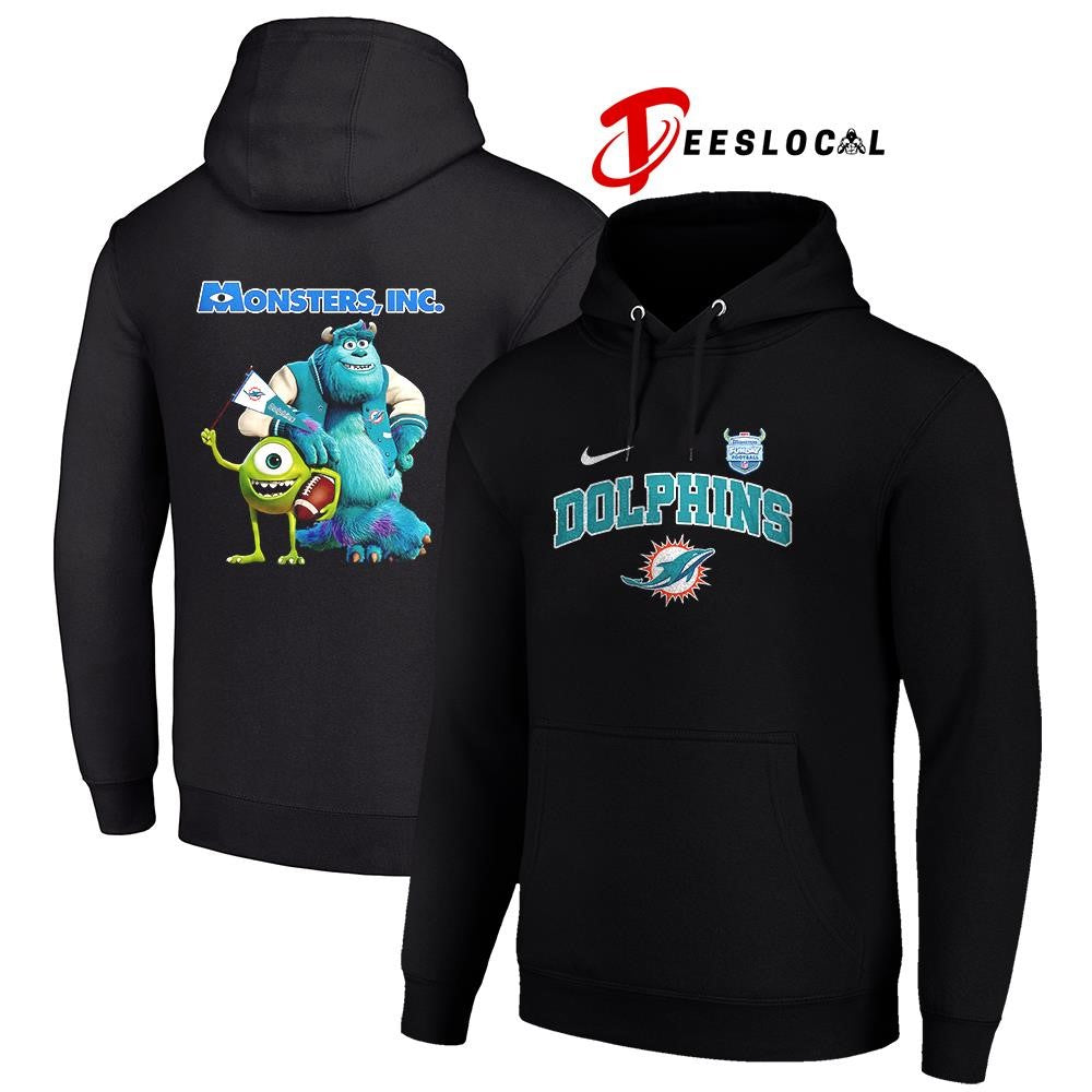 Miami Dolphins x Monsters inc cartoon shirt