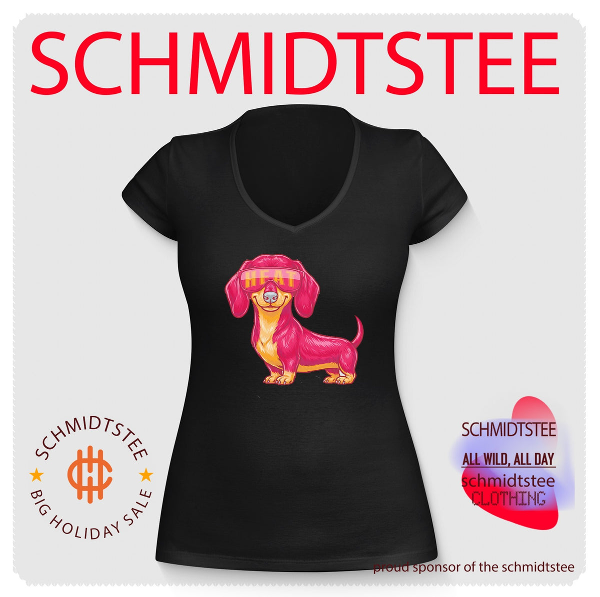 Miami Heat Dachshund Dog cartoon shirt
