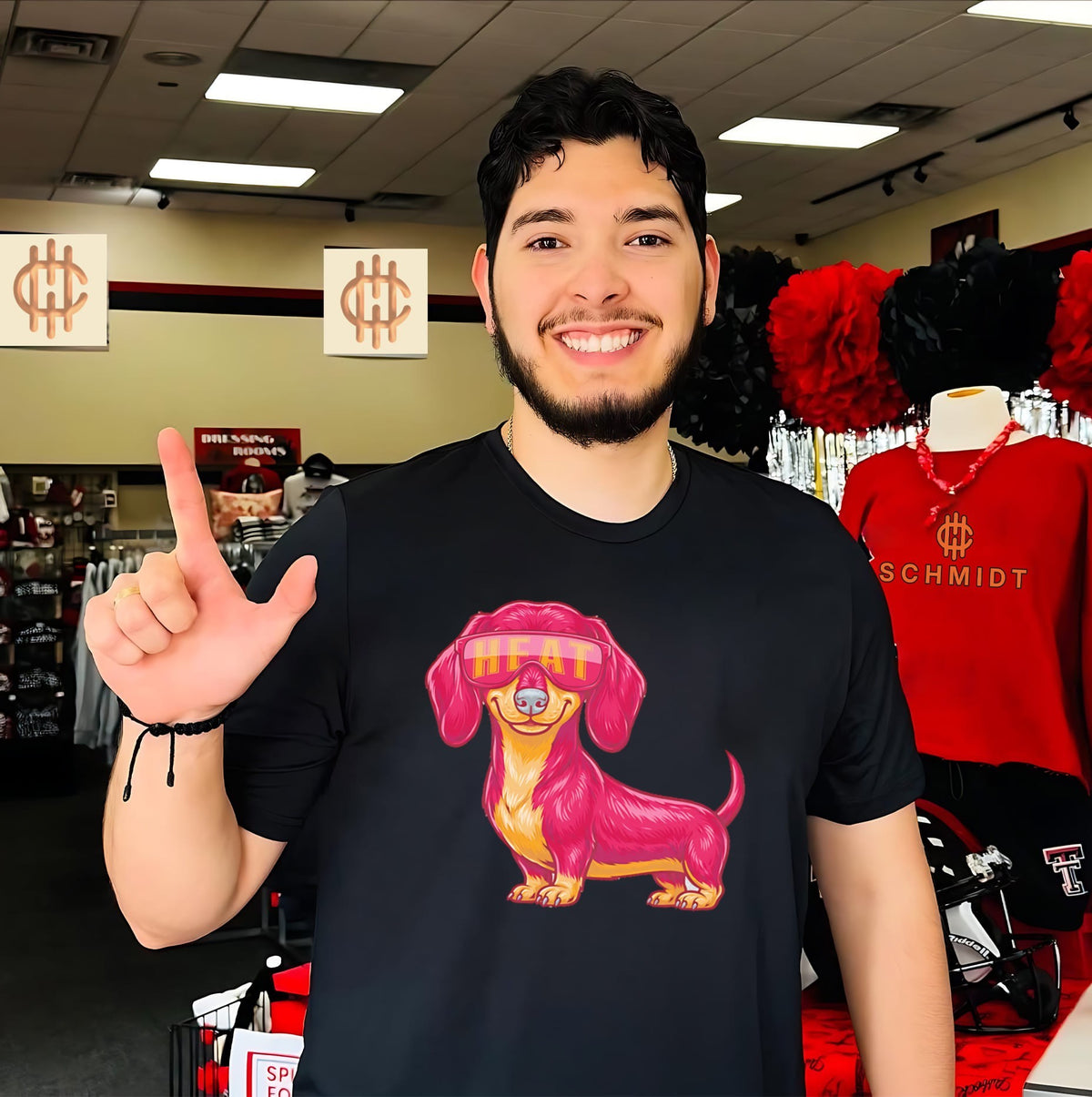Miami Heat Dachshund Dog cartoon shirt