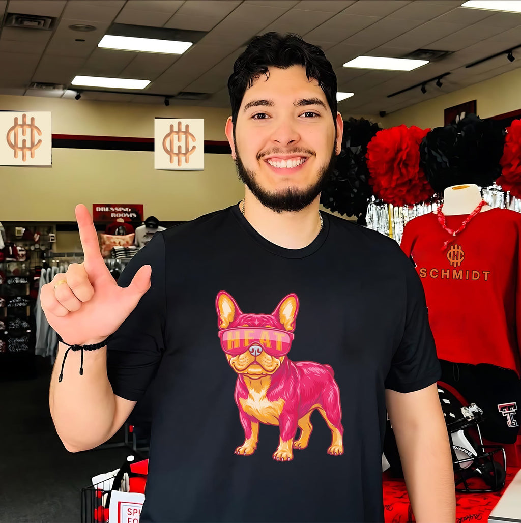 Miami Heat French Bulldog cartoon shirt