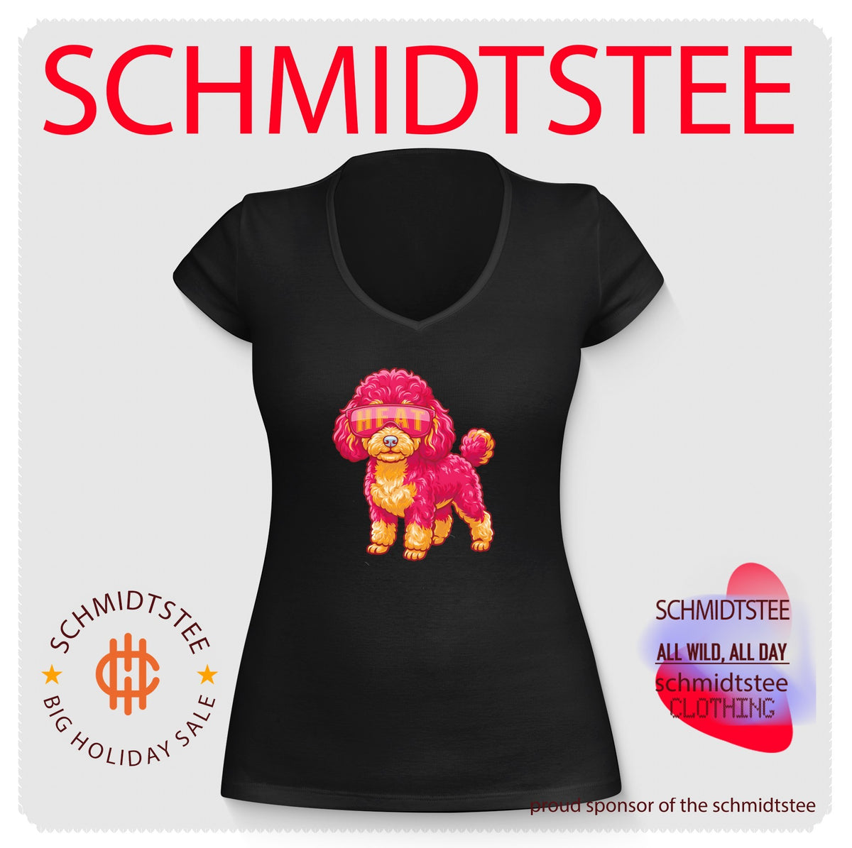 Miami Heat Teacup Poodle cartoon shirt