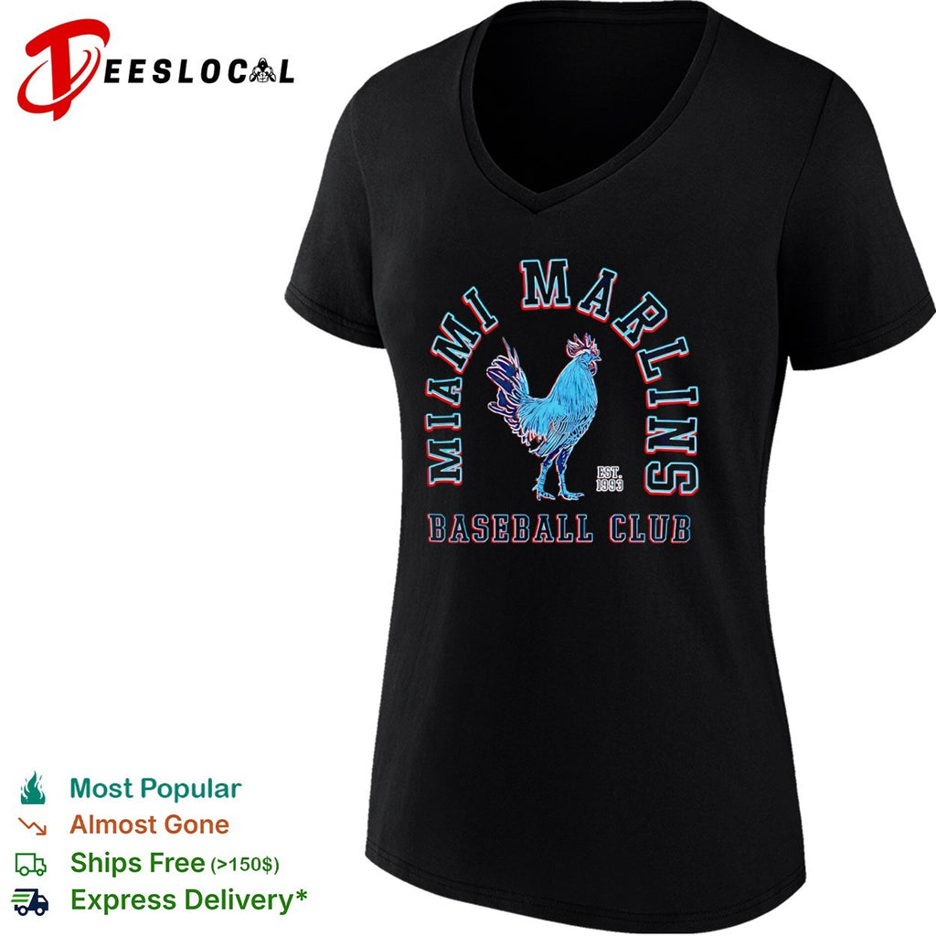 Miami Marlins Baseball Club Est 1993 Rooster Shirt