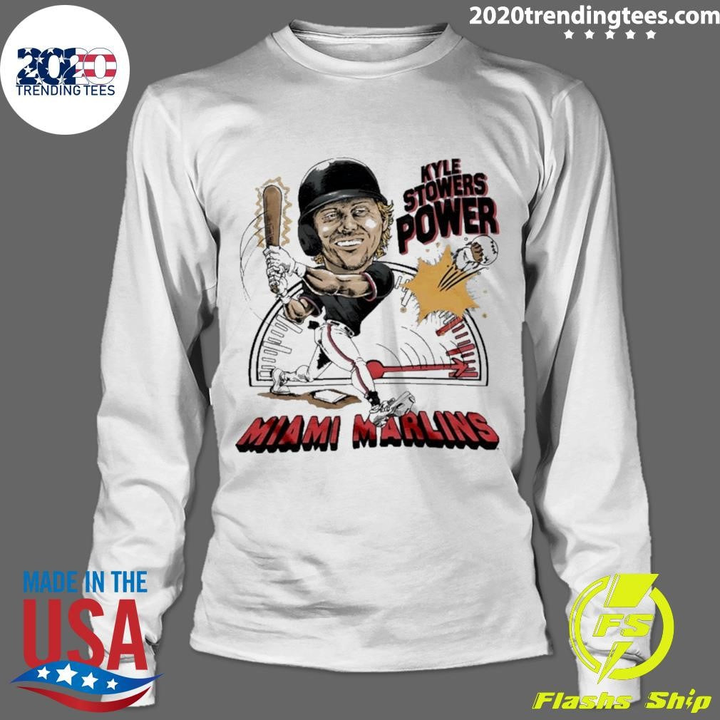 Miami Marlins Kyle Stowers Power Player Caricature Shirt