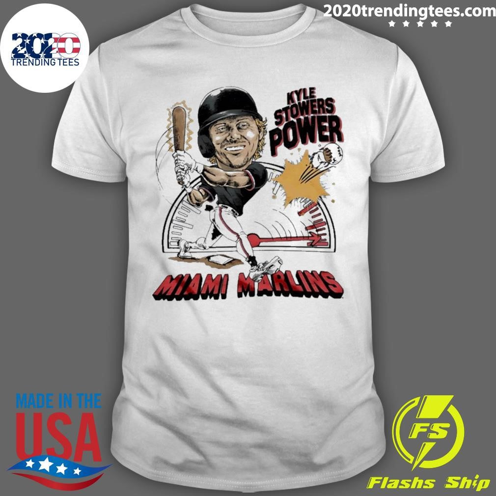 Miami Marlins Kyle Stowers Power Player Caricature Shirt