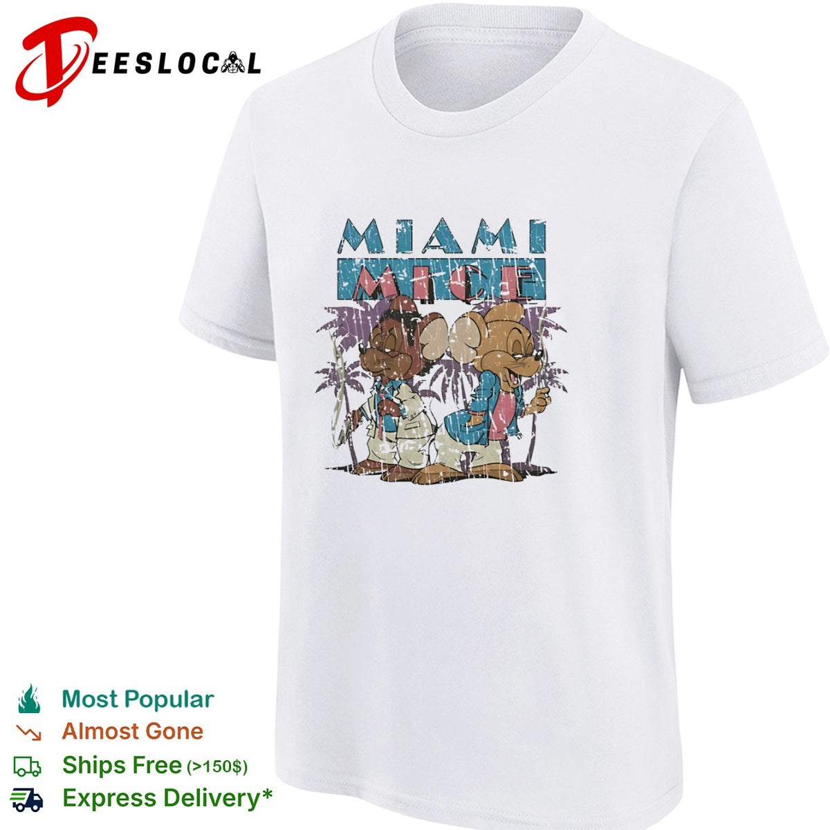 Miami Mice Sonny Crockett Ricardo Tubbs Miami Vice 80s shirt