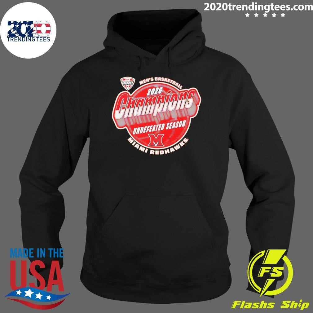 Miami RedHawks 2026 Men’s Basketball Undefeated Season MAC Champions Shirt