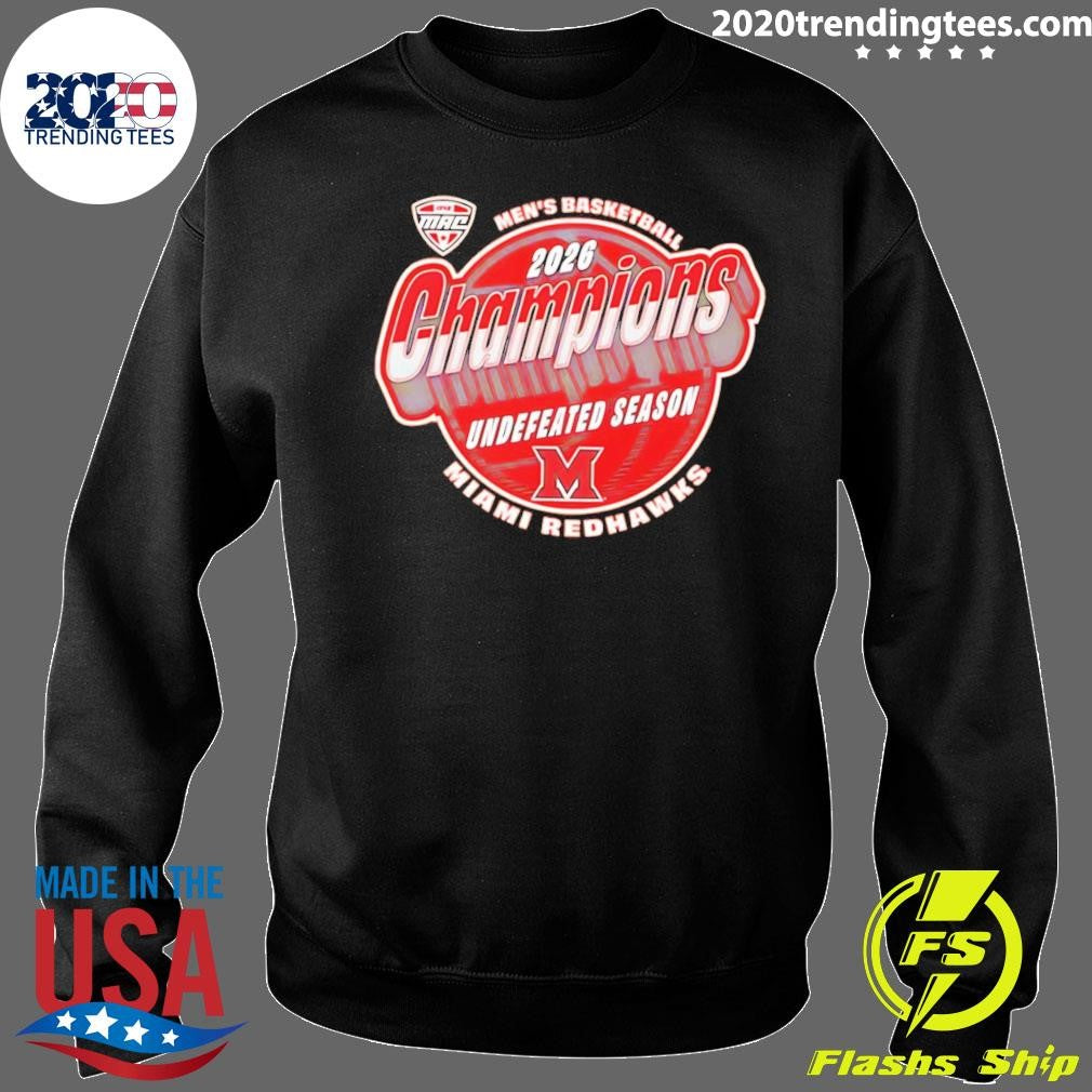 Miami RedHawks 2026 Men’s Basketball Undefeated Season MAC Champions Shirt