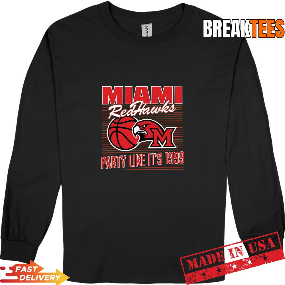 Miami RedHawks Basketball Party Like It’s 1999 Retro Fan T-Shirt