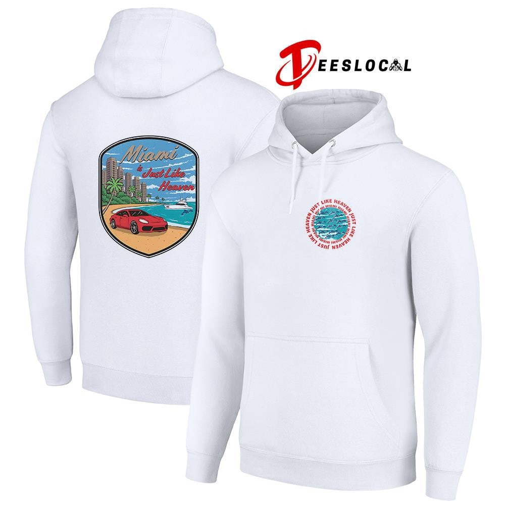 Miami is just like heaven logo graphic shirt