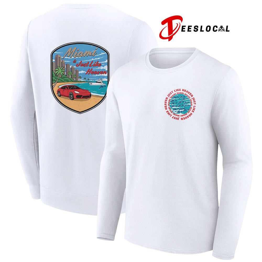 Miami is just like heaven logo graphic shirt