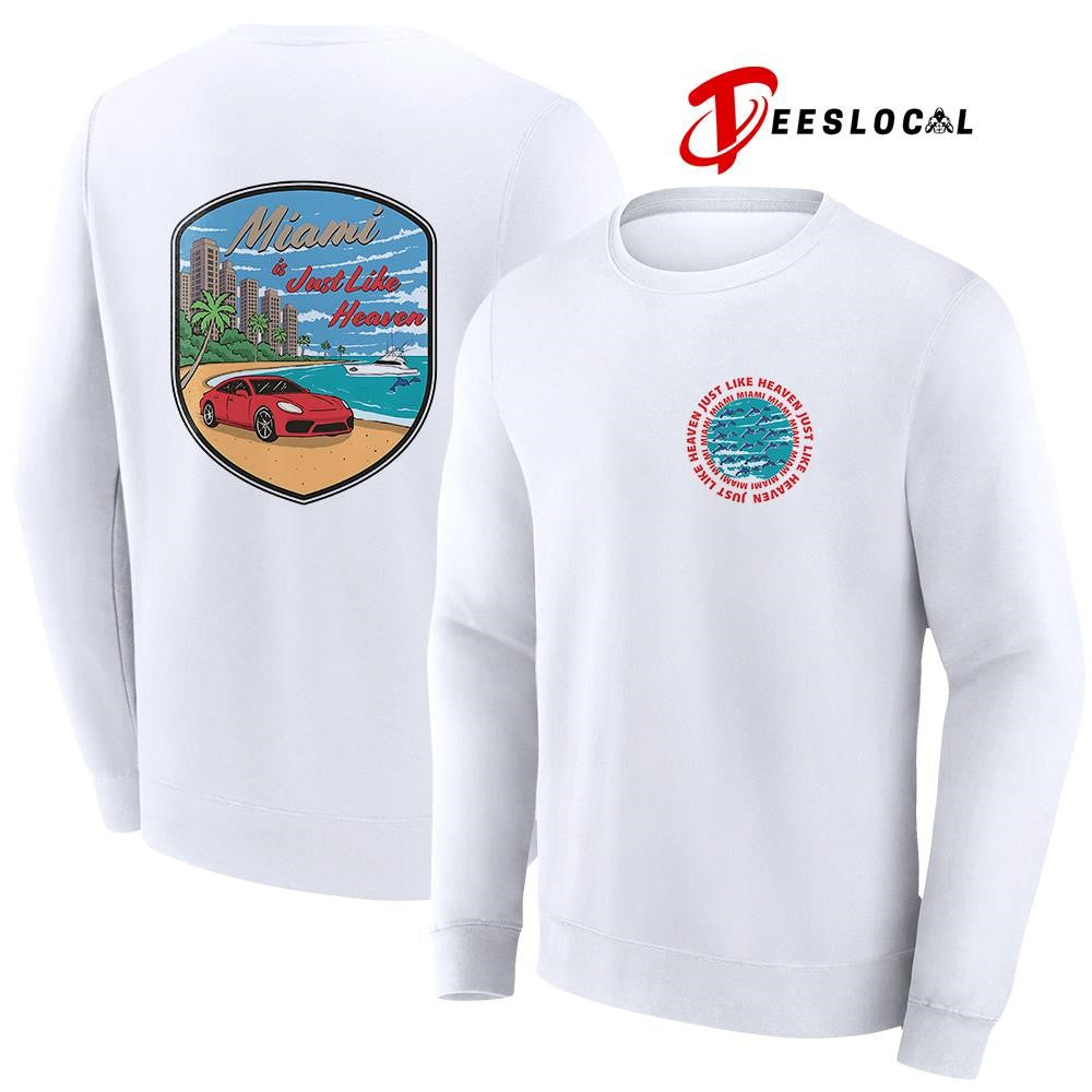 Miami is just like heaven logo graphic shirt