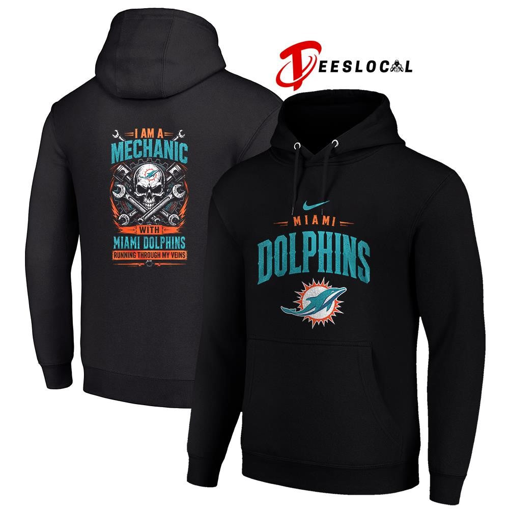 MiamiDolphinsIamamechanicrunningthroughmyveinsskeletonshirt