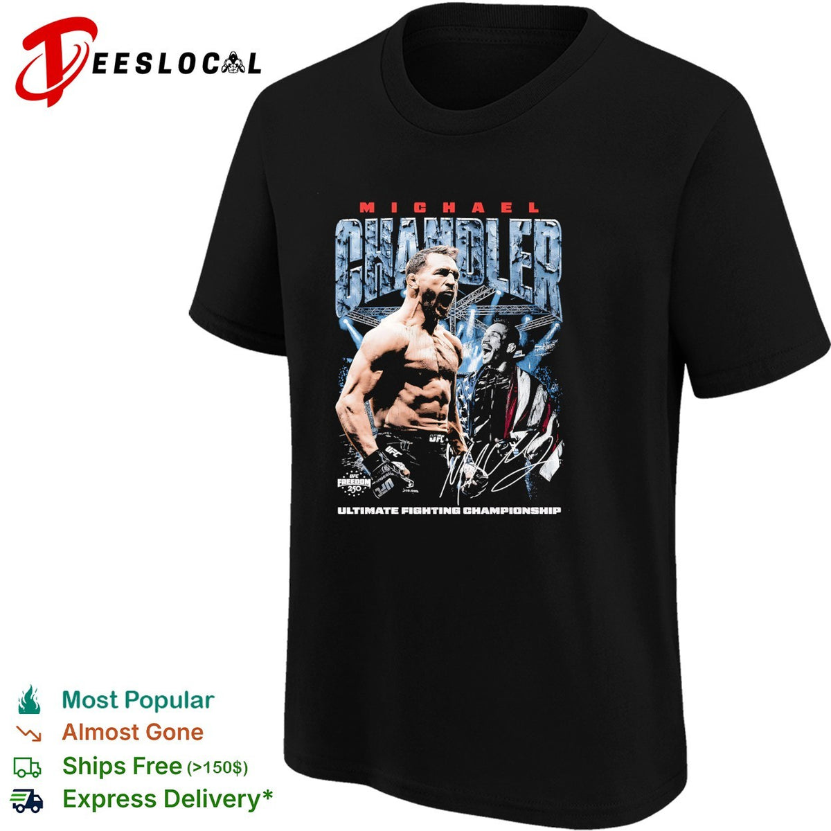 Michael Chandler UFC Freedom 250 Ultimate Fighting Championship poster shirt