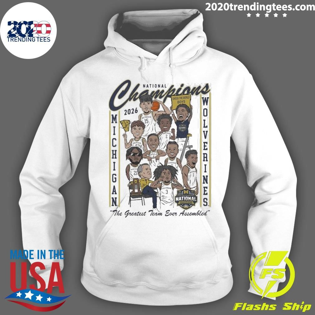 Michigan 2026 Men’s Basketball National Champions Cartoon Team Shirt
