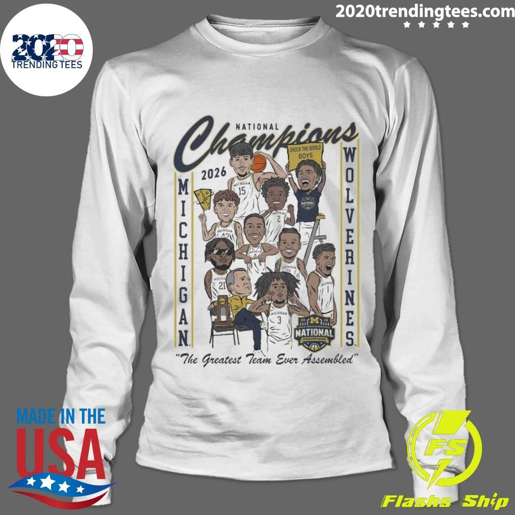 Michigan 2026 Men’s Basketball National Champions Cartoon Team Shirt