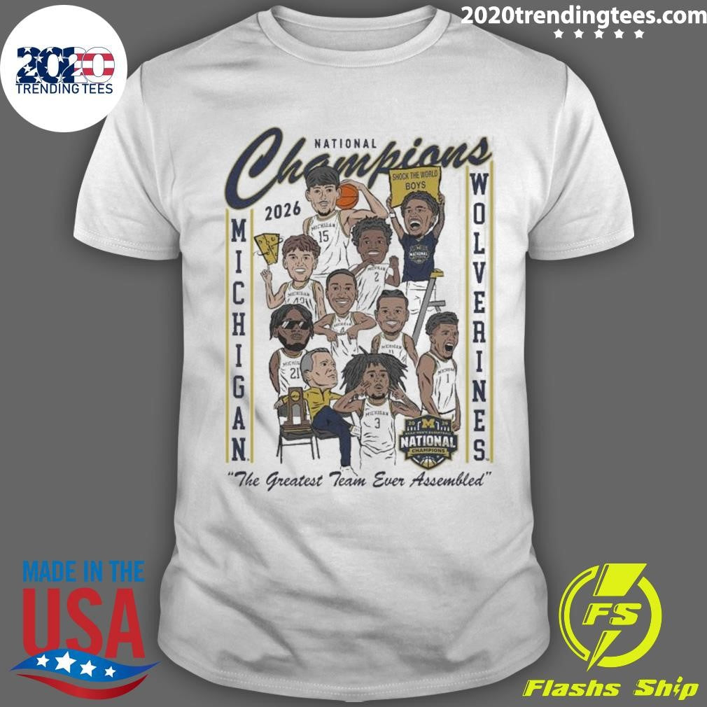 Michigan 2026 Men’s Basketball National Champions Cartoon Team Shirt